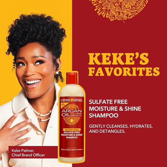Creme of Nature Moisture & Shine Shampoo with Argan Oil: 20 OZ x-pression