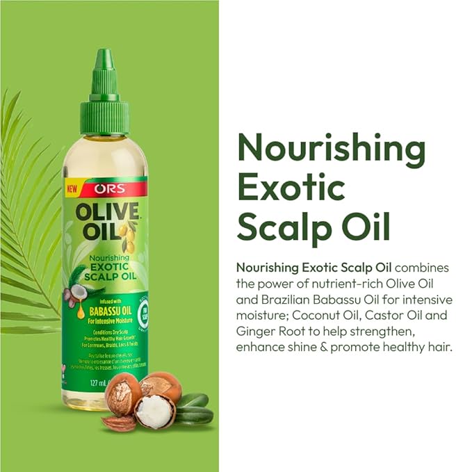 ORS Olive Oil Nourishing Exotic Scalp infused with Babassu Oil for Intensive Moisture 4.3 oz