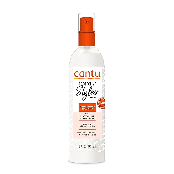 CANTU Protective Styles by Angela Conditioning Detangler with Marula Oil & Aloe Vera, 8 Ounce