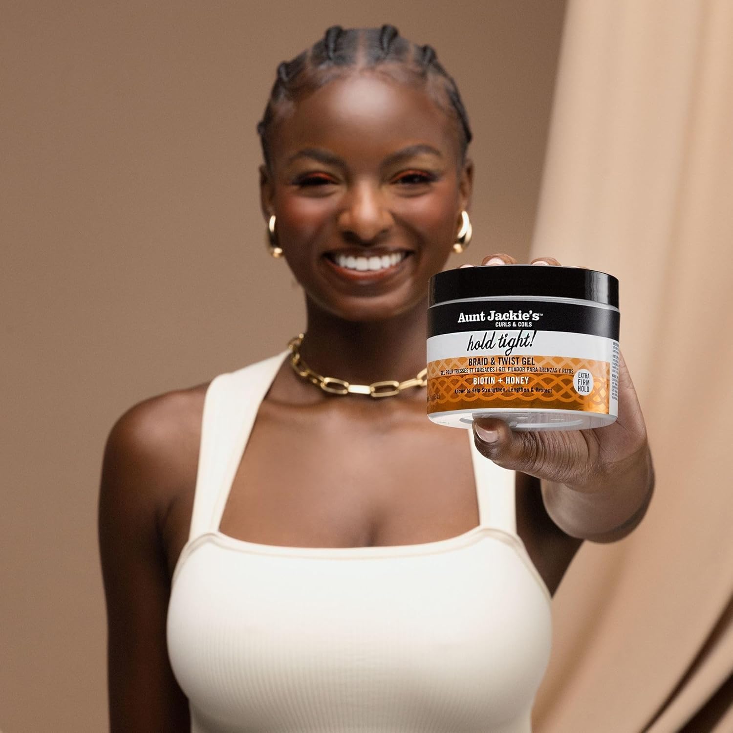 Aunt Jackie's Award-Winning Braid + Twist Collection Hold Tight Braid & Twist Gel with Extra Firm Hold, 7.5oz