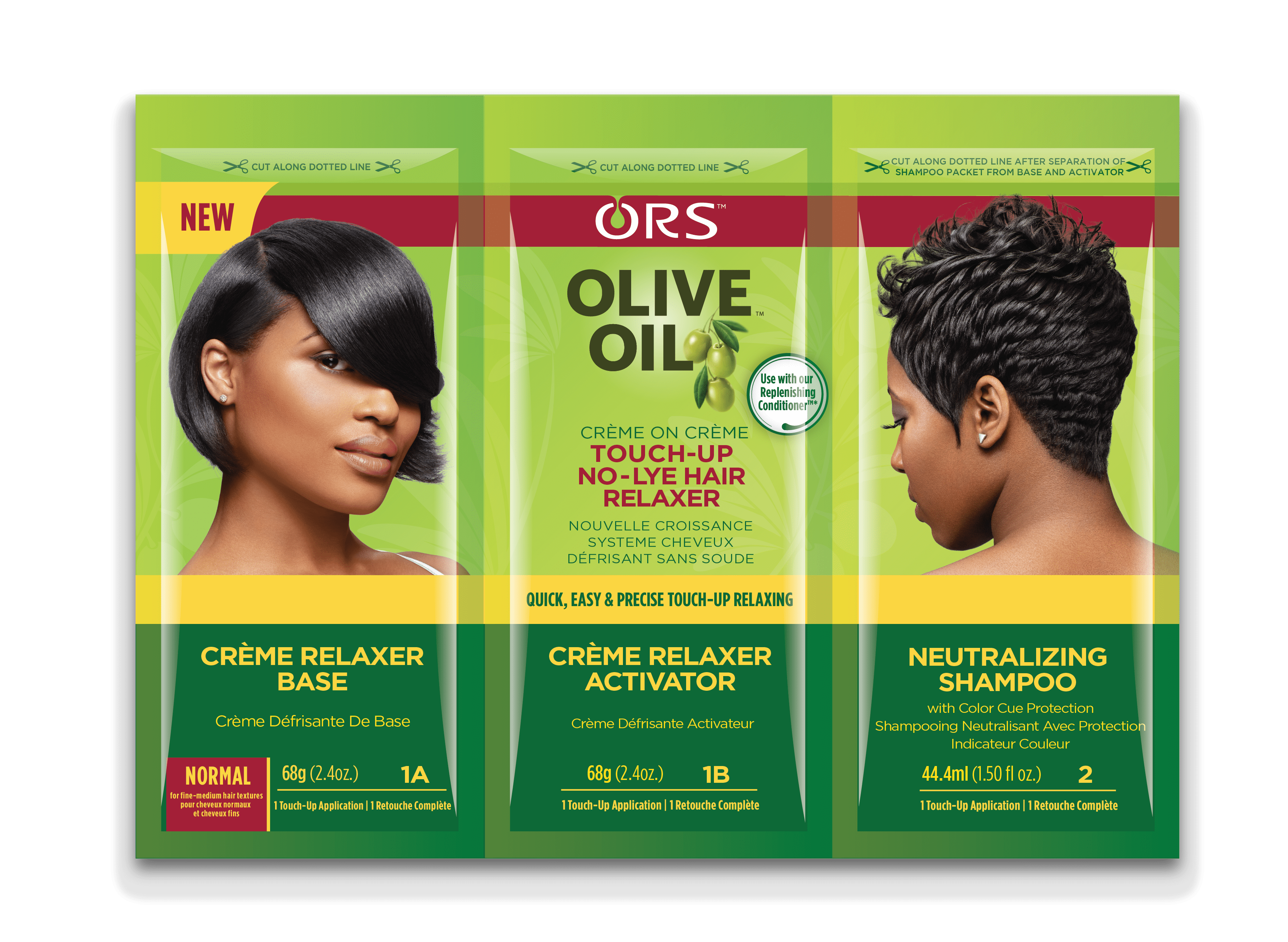 ORS Olive Oil Crème on Crème Touch-Up No-Lye Hair Relaxer Tri-Pack