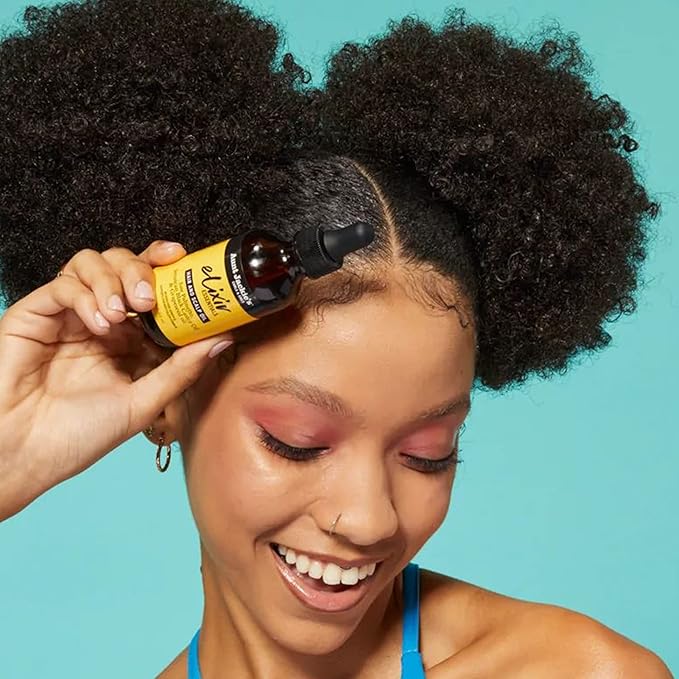 Aunt Jackie's Elixir Essentials Hair & Scalp Oil, Saw Palmetto, Jamaican Black Castor Oil & Grapeseed Oil, Nourishes, Thickens & Supports Hair Growth, 2 oz x-pression
