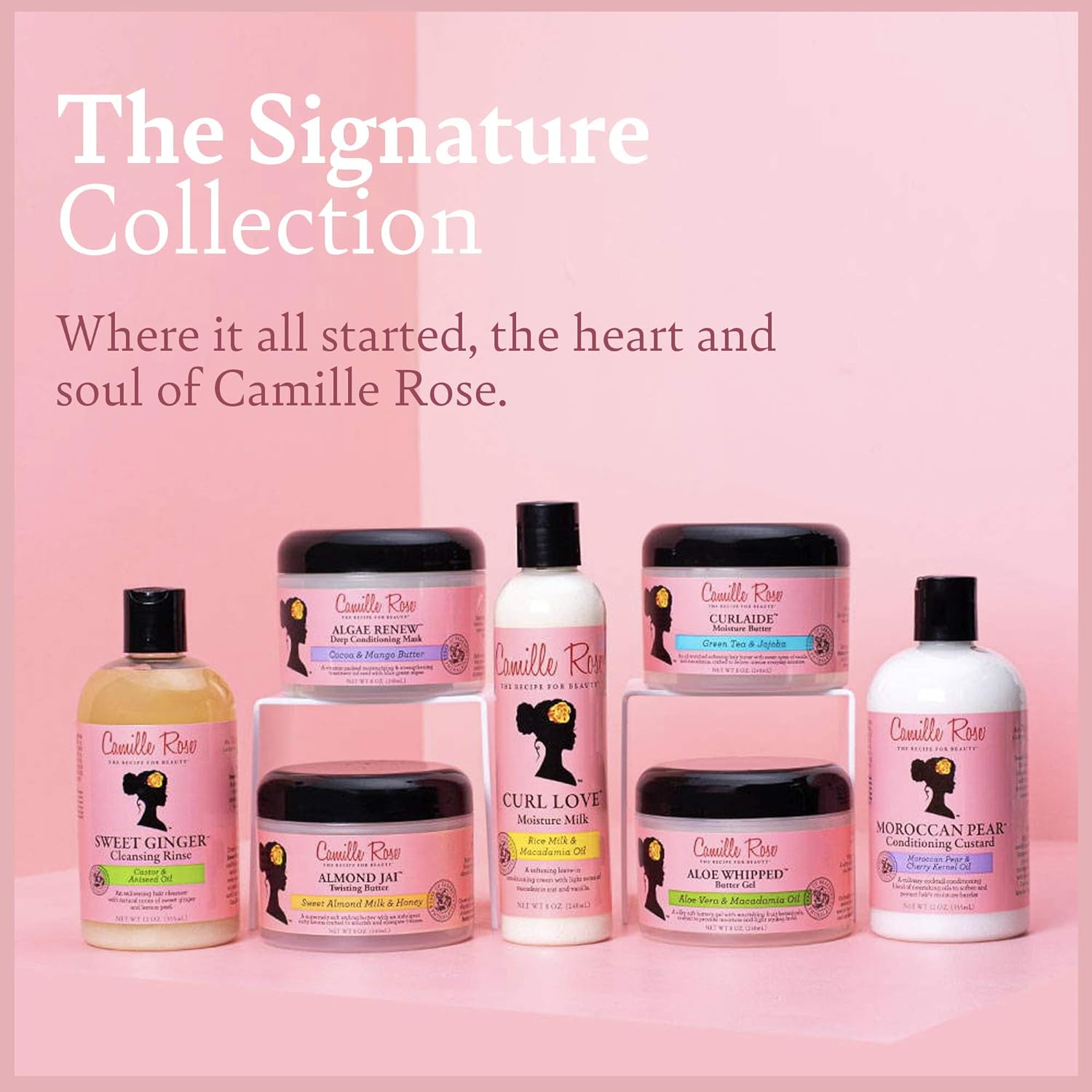 Camille Rose Aloe Whipped Butter Hair Styling Gel, with Aloe Vera and Macadamia Oil for Moisture and Light Hold, for All Hair Types 8 oz x-pression