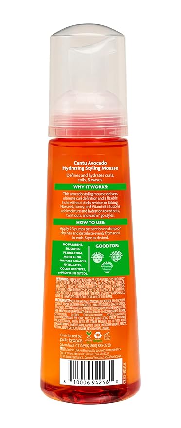 Cantu Avocado Hydrating Mousse, 8.4 fl oz (248 ml)