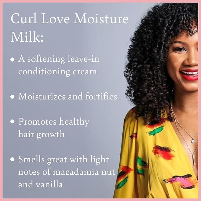 Camille Rose Curl Love Moisture Milk Leave-In Conditioner, with Rice Milk and Macadamia Oil to Soften, Smooth and Detangle Curly Hair, 8 oz x-pression