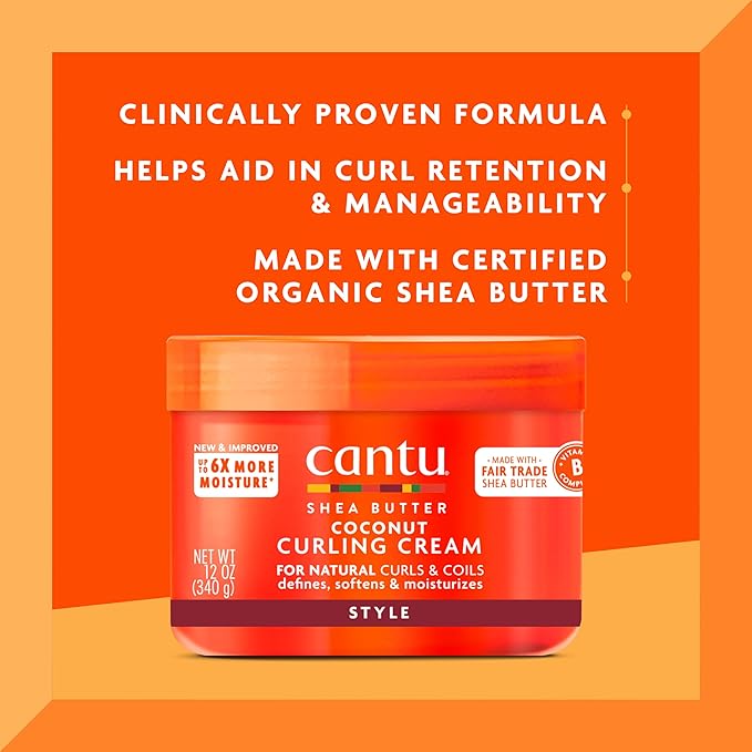 CANTU Coconut Curling Cream, 12 Ounce, 340 ml