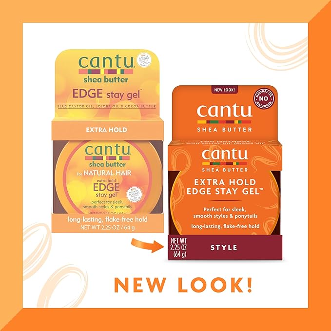 CANTU Shea Butter for Natural Hair Extra Hold Edge Stay Gel, 65 ml