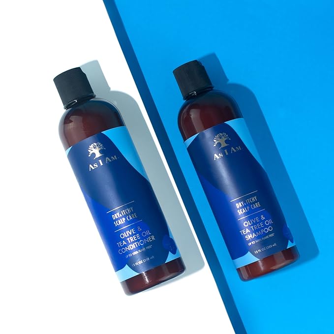 As I Am Dry & Itchy Scalp Care Conditioner - 12 ounce - Enriched with Zinc Pyrithione, Olive Oil, and Tea Tree Oil - Fights Dandruff and Seborrheic Dermatitis x-pression