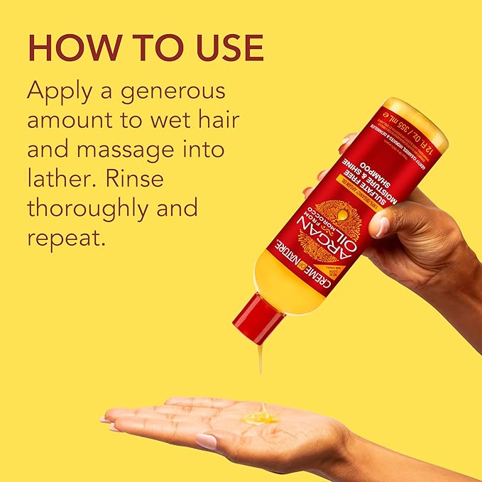 Creme of Nature Moisture & Shine Shampoo with Argan Oil: 20 OZ x-pression