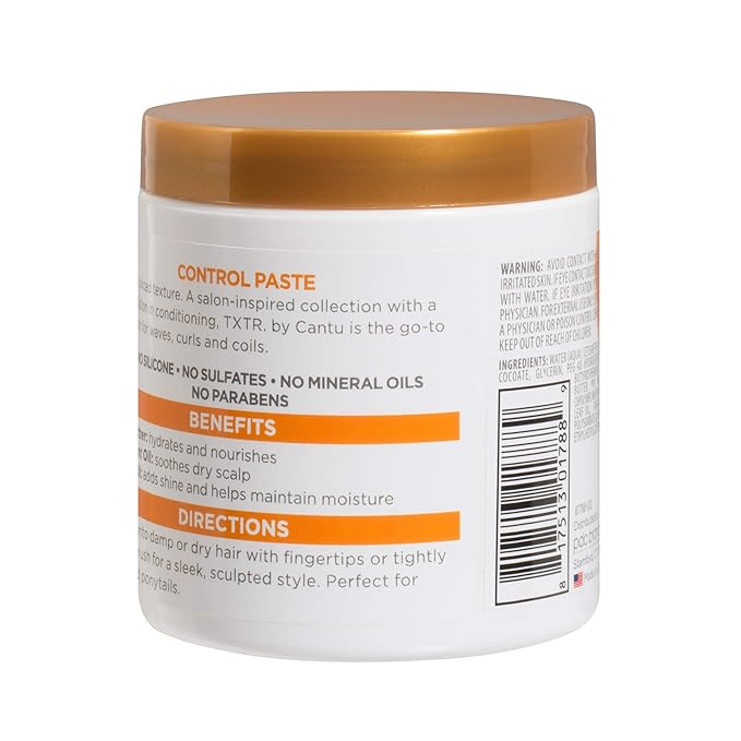 Cantu Txtr Sleek Shine Sculpt Control Paste, 6 Ounce