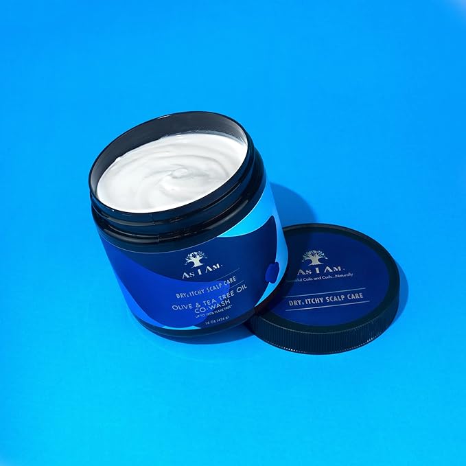 As I Am Dry & Itchy Scalp Care Cowash - 16 ounce - Enriched with Zinc Pyrithione, Olive Oil, and Tea Tree Oil - Fights Dandruff and Seborrheic Dermatitis x-pression