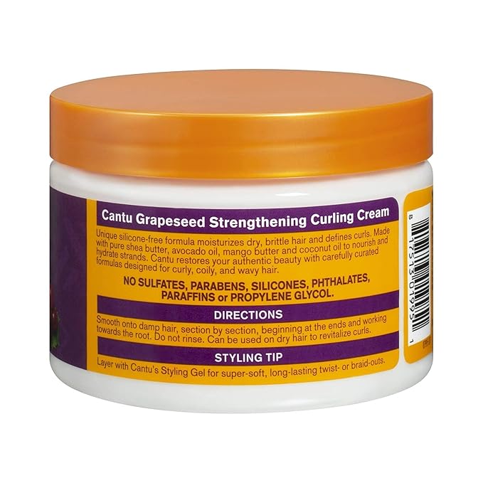 Cantu Grapeseed Strengthening Curl Cream 340g