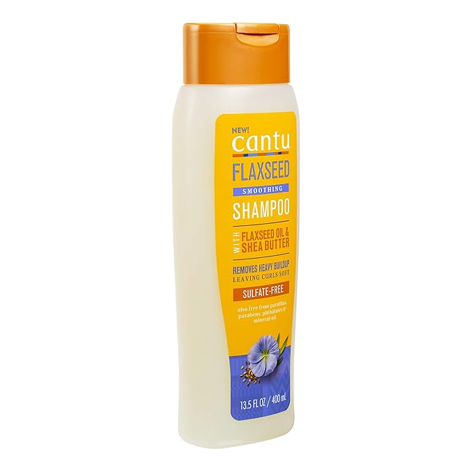 Cantu Flaxseed Sulfate-Free Exfoloating Shampoo with Flaxseed Oil & Shea Butter, 13.5 fl oz