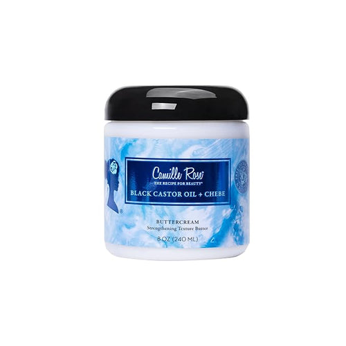 Camille Rose Black Castor Oil & Chebe Buttercream, Strengthening and Styling Butter to Restore Moisture for Thick, Textured Hair, 8 oz x-pression