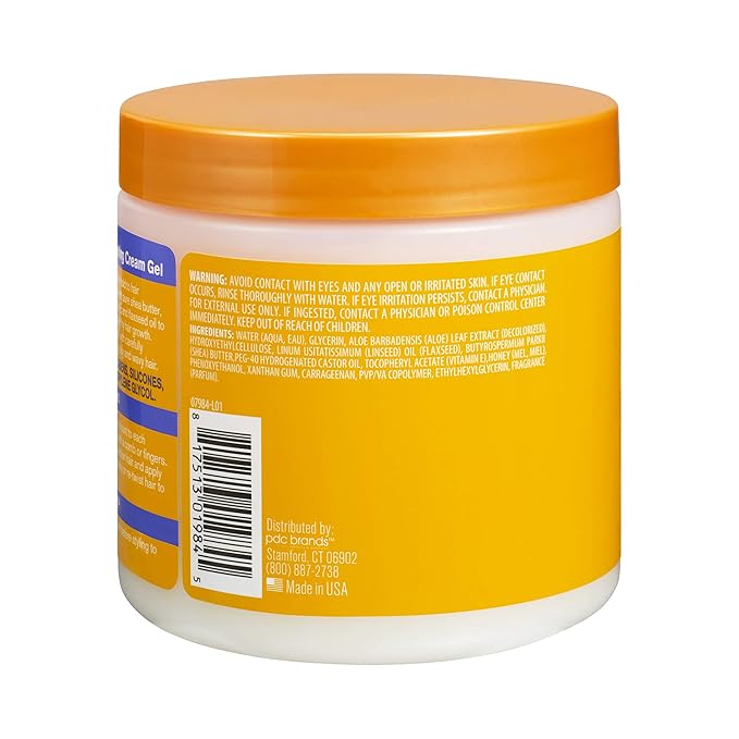 Cantu Flaxseed Smoothing Cream Gel With Aloe, Honey Shea Butter & Vitamin E, 453g