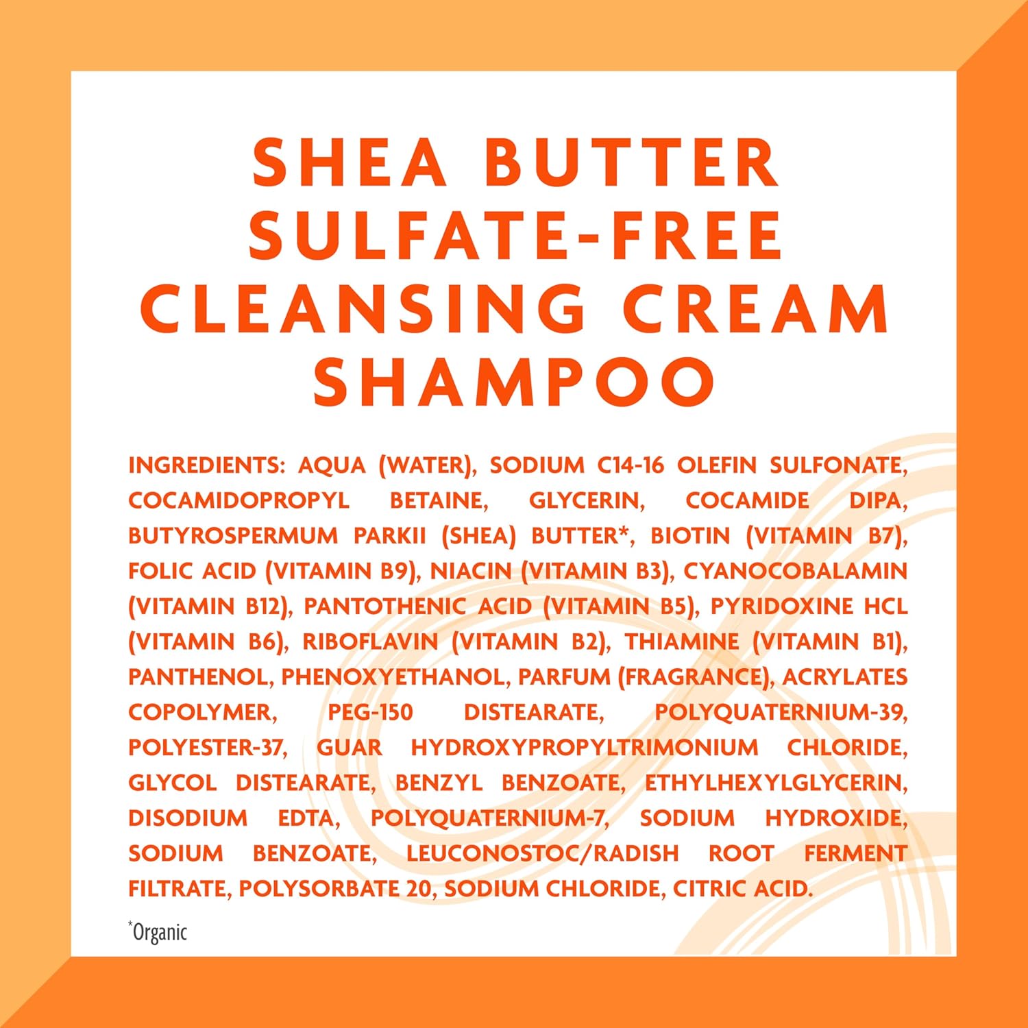 CANTU Shea Butter for Natural Hair Sulfate- Cleansing Cream Shampoo, 25 Ounce(709 ml)