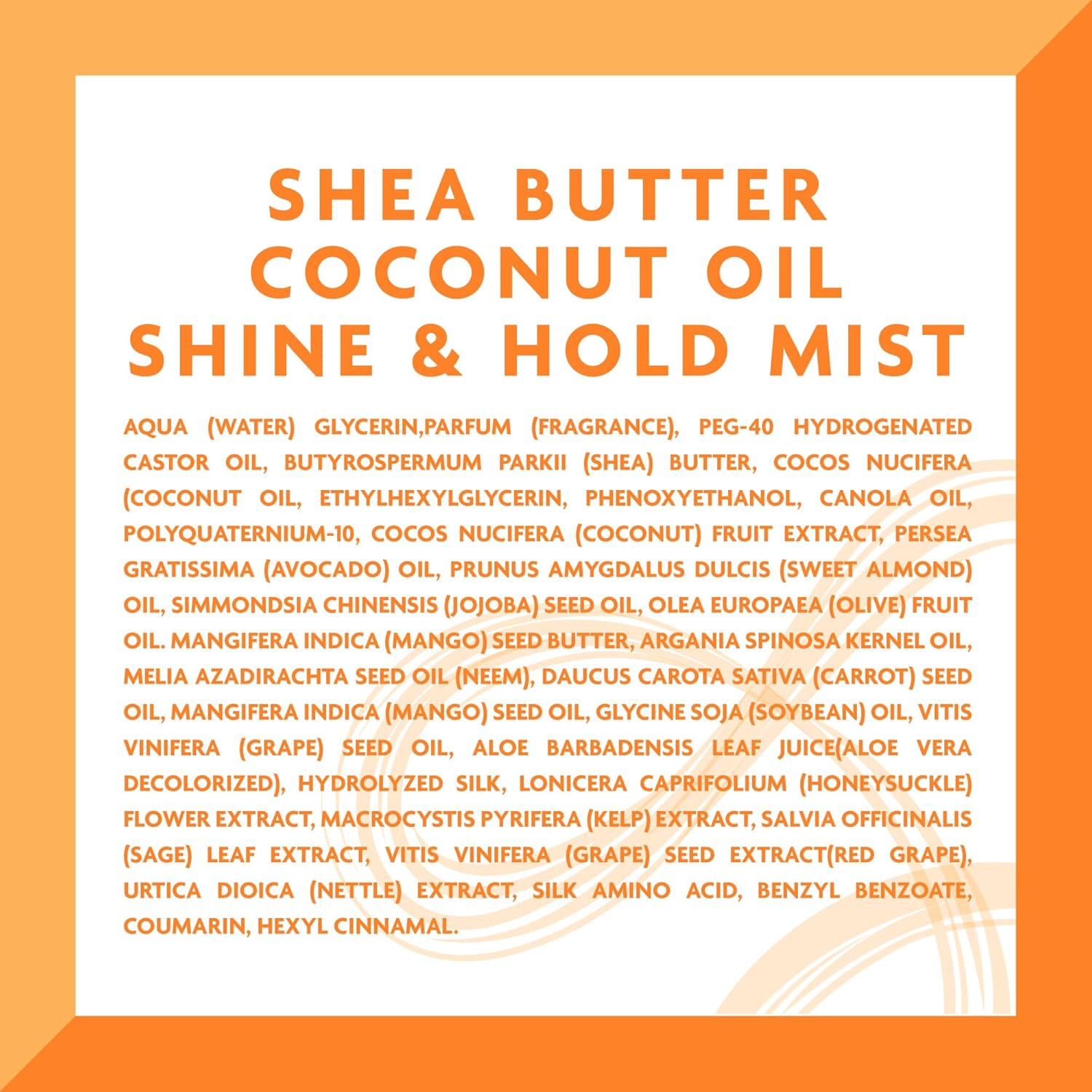 CANTU Shea Butter Coconut Oil Shine and Hold Mist, 8.4 fl oz