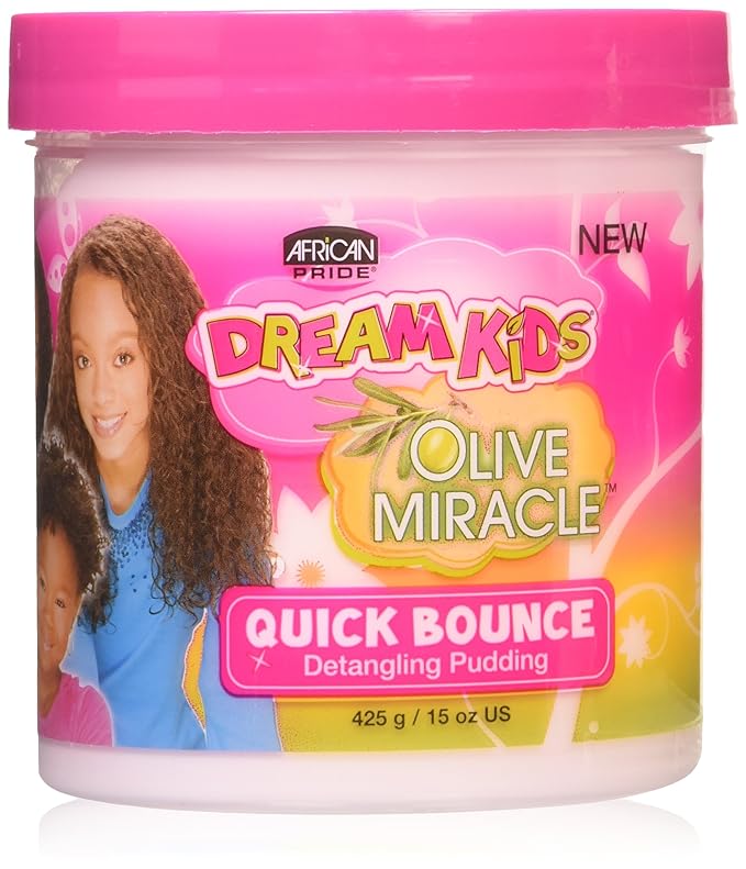 AFRICAN PRIDE Dream Kids Olive Miracle Quick Bounce Detangling Pudding, 15 Oz