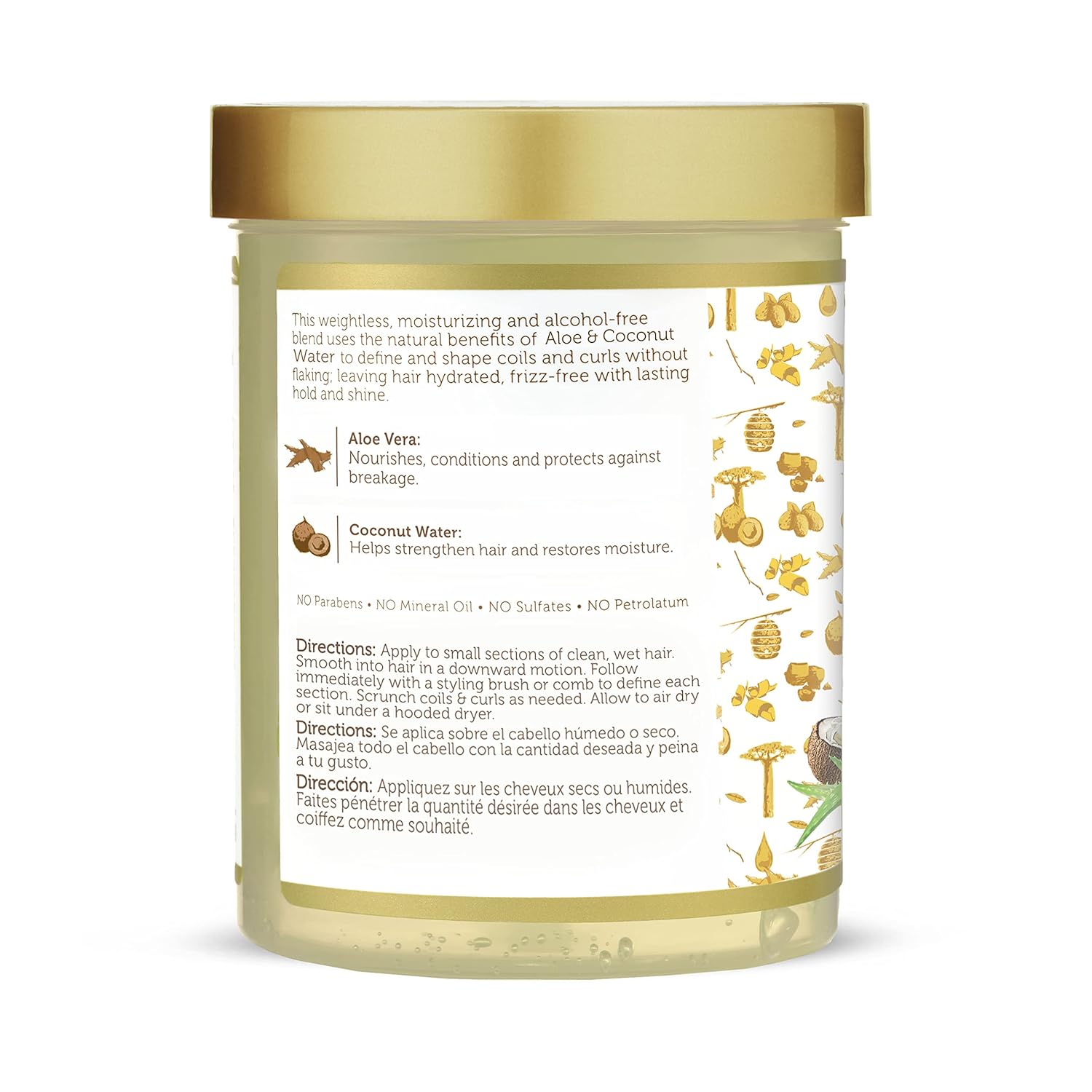 African Pride Moisture Miracle Hydrate & Hold Curl Defining Hair Gel, For Natural Coils & Curls, Hydrates & Controls Frizz, 18 oz x-pression