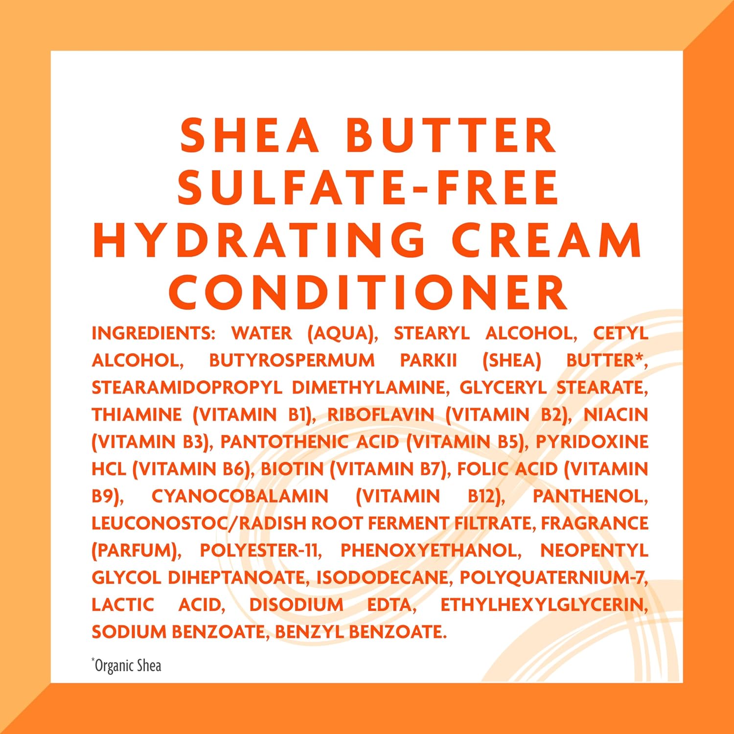 Cantu Shea Butter for Natural Hair Sulfate- Hydrating Cream Conditioner, 25 Ounce, 739 ml