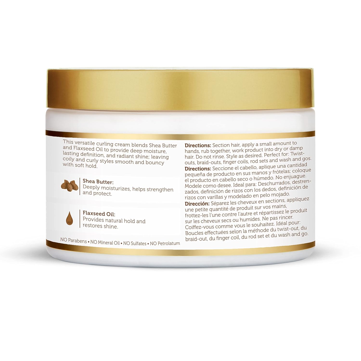 African Pride Shea Butter And Flaxseed Oil Moisture Miracle Curl Cream, Hydrate & Strengthen, 12oz x-pression