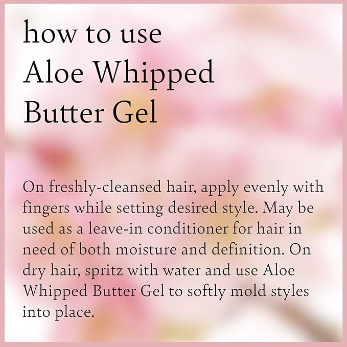 Camille Rose Aloe Whipped Butter Hair Styling Gel, with Aloe Vera and Macadamia Oil for Moisture and Light Hold, for All Hair Types 8 oz x-pression