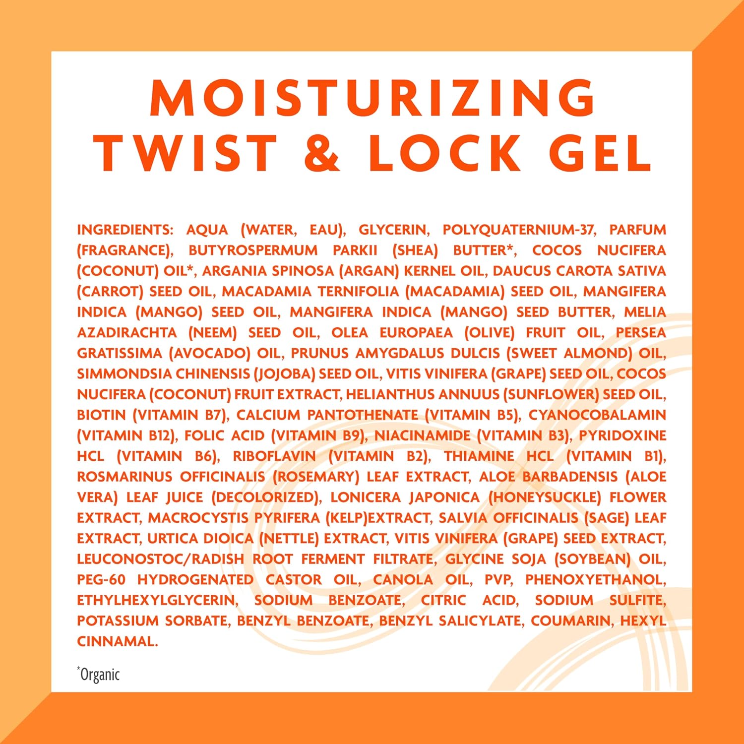 CANTU MOISTURISING TWIST &  LOCK GEL WITH SHEA BUTTER, 13oz