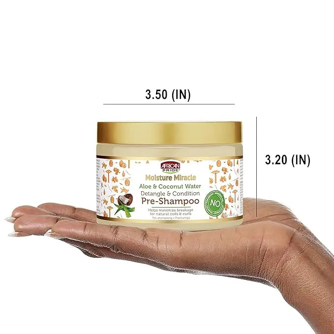 African Pride Moisture Miracle Aloe, Coconut Water Detangle and Condition Pre-Shampoo (12 Oz) My Store