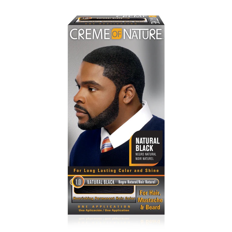 Crème of Nature Nourishing Permanent Gel Hair Color 1.0 Natural Black, 1 Application