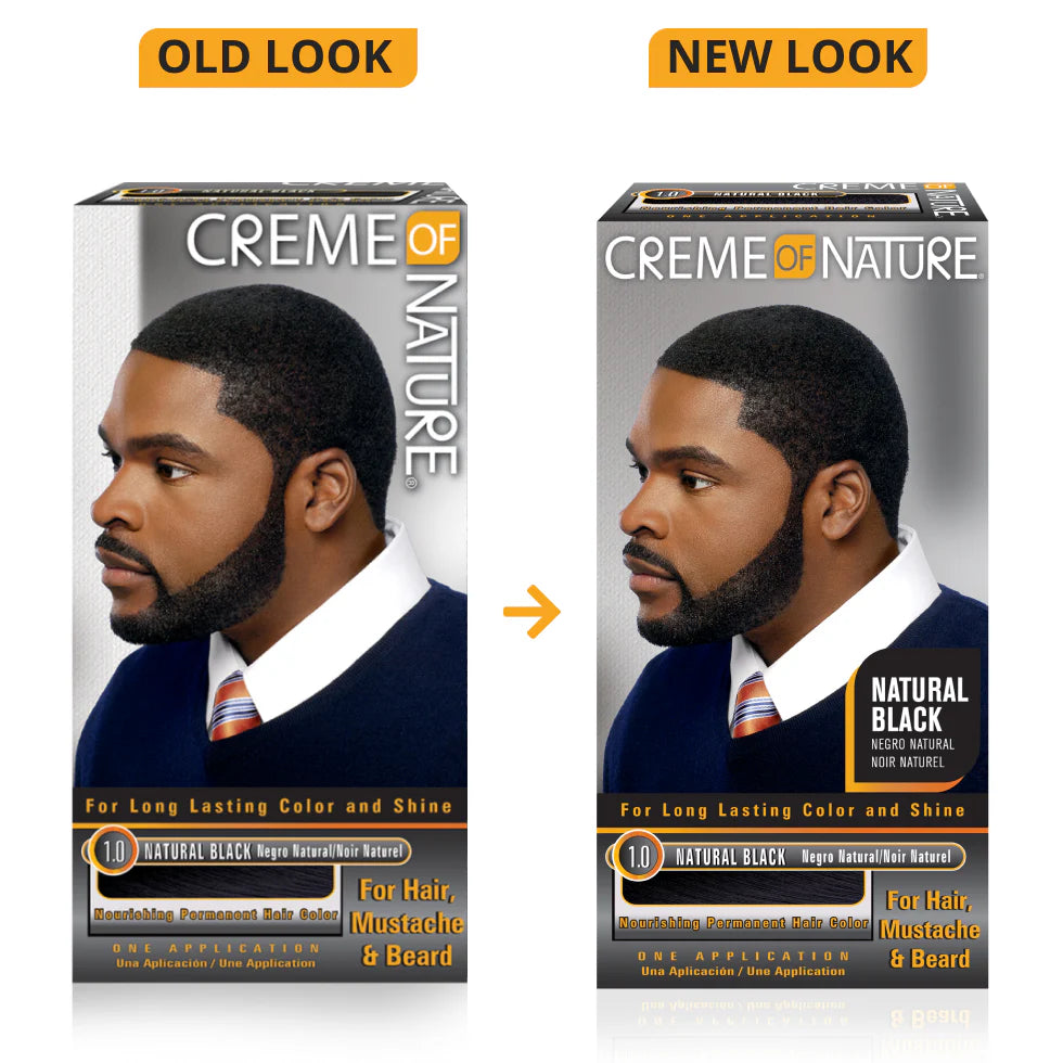 Crème of Nature Nourishing Permanent Gel Hair Color 1.0 Natural Black, 1 Application