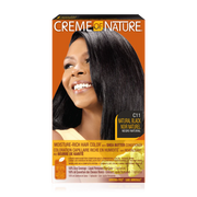 Crème of Nature Moisture Rich Hair Color With Shea Butter Conditioner C11 Natural Black, 1 Application x-pression