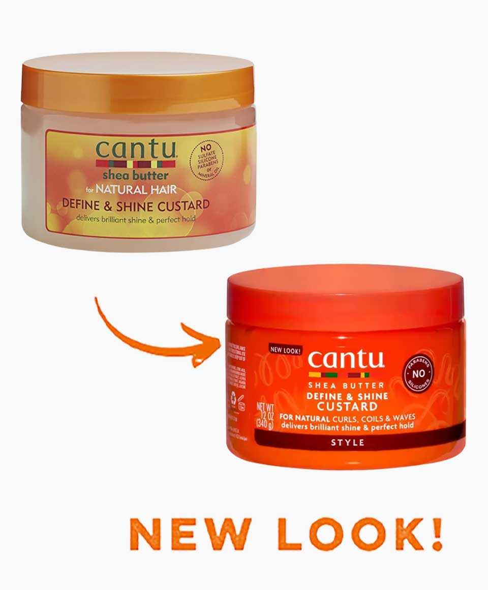 Cantu Shea Butter for Natural Hair Define & Shine Custard 12 Ounce (354ml)