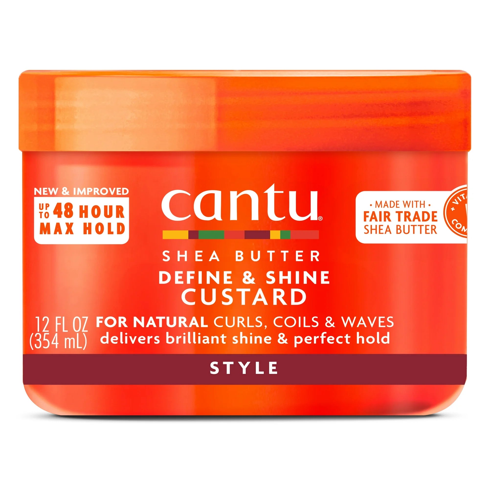 Cantu Shea Butter for Natural Hair Define & Shine Custard 12 Ounce (354ml)