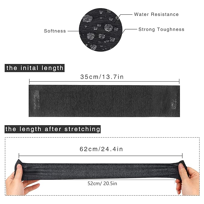Disposable Neck Strips 5 Rolls, Ooloveminso Barber Stretchy Paper Neck Band Hairdressing Accessory for Salon Haircut Styling 500 Strips (Black) x-pression