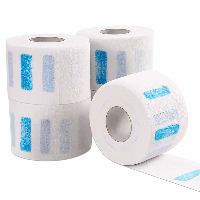Disposable Neck Strips 5 Rolls, Ooloveminso Barber Stretchy Paper Neck Band Hairdressing Accessory for Salon Haircut Styling 500 Strips (Black) x-pression