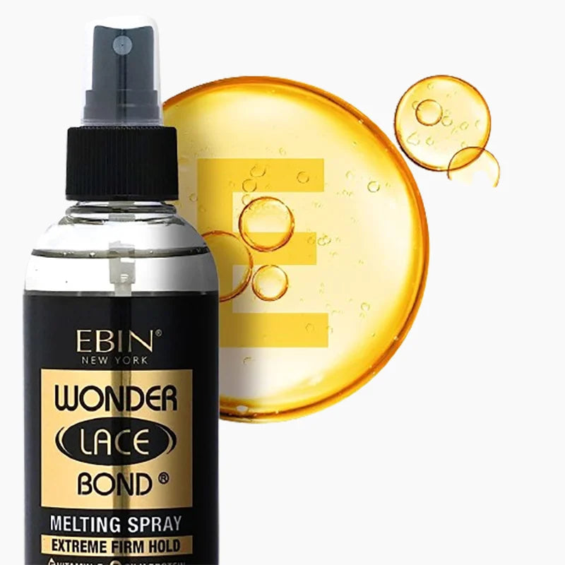 EBIN NEW YORK Wonder Lace Bond Lace Melt Spray - Extreme Firm Hold (Supreme), Long Lasting Formula with Protecting Edges, Perfect for wigs