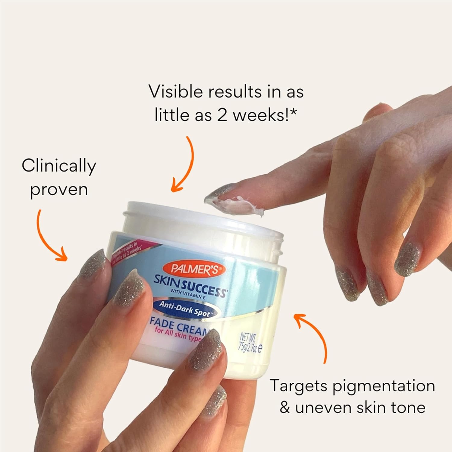 Palmer's Skin Success Anti-Dark Spot Fade Cream with Vitamin E and Niacinamide, Helps Reduce Dark Spots and Age Spots, Suitable for All Skin Types 2.7 Ounce
