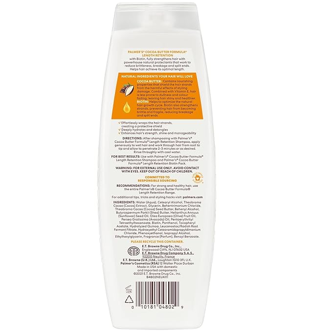 Palmer's Cocoa Butter & Biotin Conditioner for Length Retention, Strengthening& Enhanced Shine - 400ml