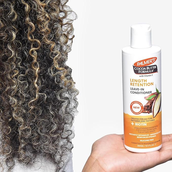 Palmer's Cocoa Butter & Biotin Leave-In Coconut Conditioner For All Hair Types For Hair Length Retention, Streghthening & Enhanced Shine - 250Ml