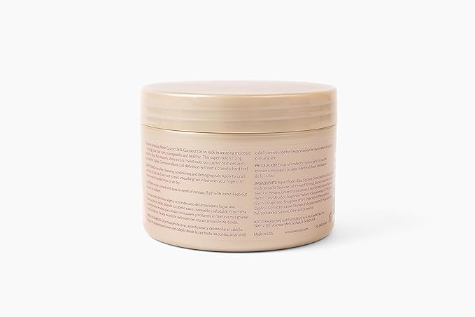KeraCare CurlEssence Moisturizing Coconut Curling Cream - With Jamaican Black Castor Oil & Coconut Oil - For Curly Hair - SIlicone and Paraben Free - 12 oz