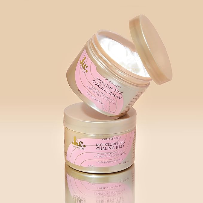 KeraCare CurlEssence Moisturizing Coconut Curling Cream - With Jamaican Black Castor Oil & Coconut Oil - For Curly Hair - SIlicone and Paraben Free - 12 oz