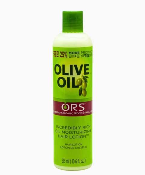 ORS Olive Oil Incredibly Rich Oil Moisturizing Hair Lotion infused with Castor Oil for Strengthening (12.5 oz)