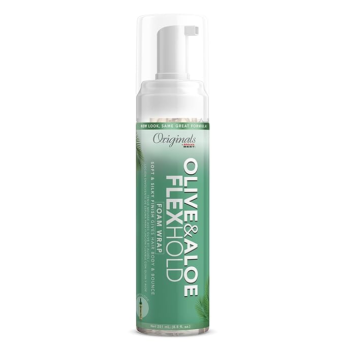 Originals by Africa's Best Olive Oil Foam Wrap Lotion, 6.5oz Bottle, Natural Conditioning, Alcohol Free Flexible Hold, Moisturizes and Helps Strengthen Hair