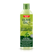 Organix Bliss Olive Oil Deep Cleansing Creamy Aloe Shampoo | Moisturising & Clarifying Hair Treatment for Natural & Relaxed Hair Infused with Aloe Vera – 295.7ml / 10 Fl. Oz