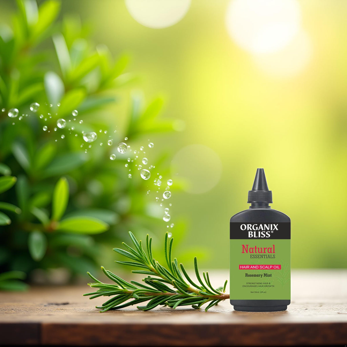 Organix Bliss Rosemary Mint Oil 59ml, Hair Growth Oil & Repair Damaged hair, Reduce Hair Loss