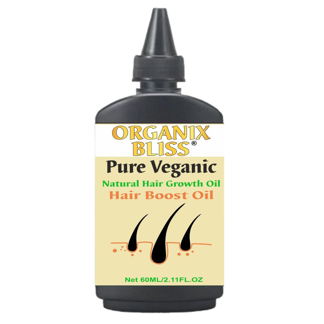 Organix Bliss Pure Veganic Hair Growth Oil (60ml) – Natural Hair Boost Oil & Scalp Treatment for Thicker Hair, Hair Loss, and Deep Nourishment – Suitable for All Hair Types