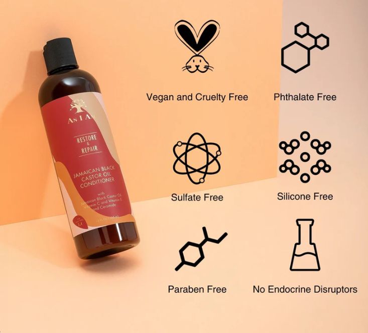 As I Am Restore & Repair Jamaican Black Castor Oil Conditioner - 12 ounce - with JBCO, Ceramide, Betaine, Vitamin C, & Vitamin E - Instant Moisture & Hydration - Strengthens & Conditions x-pression