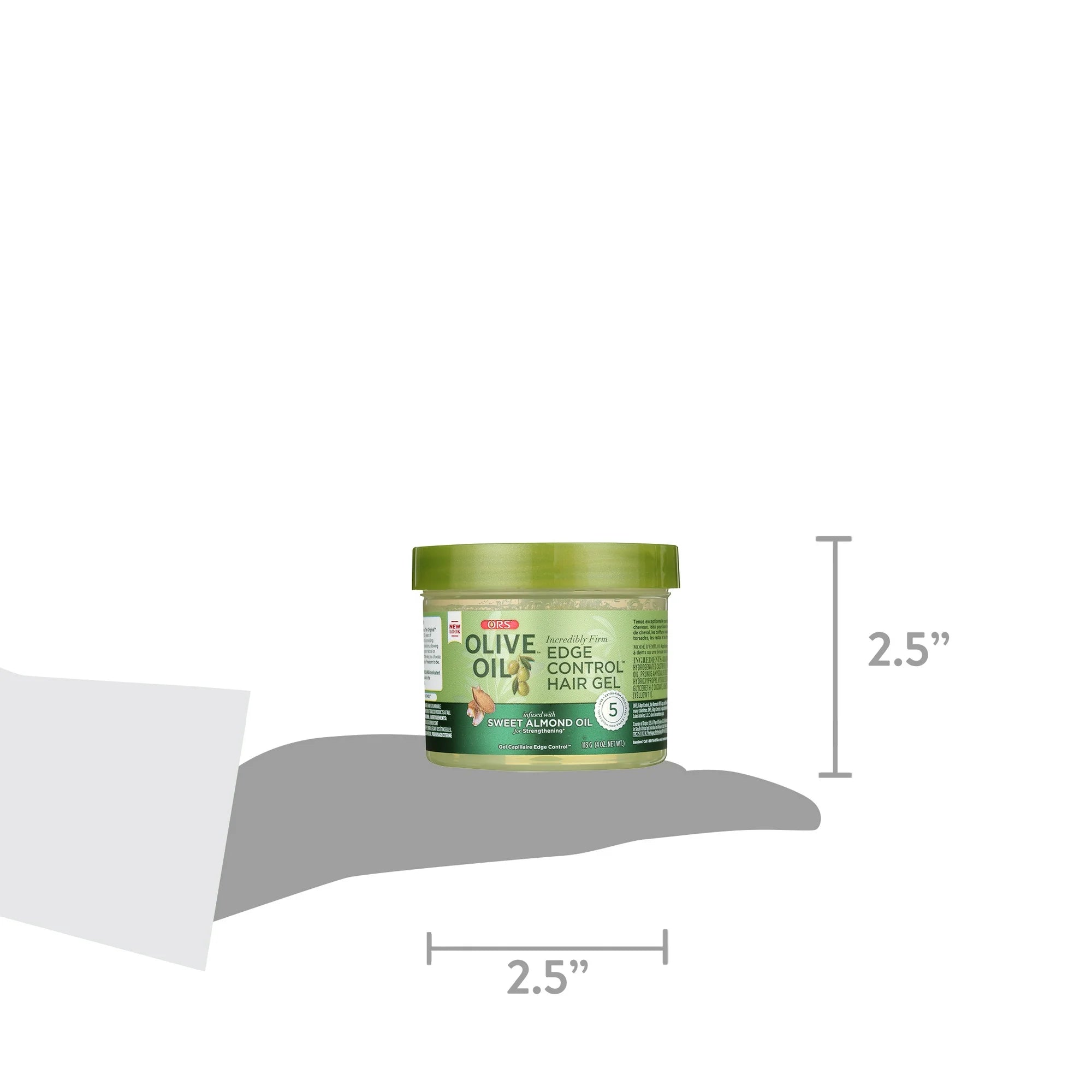 ORS Olive Oil Edge Control Hair Gel Infused with Sweet Almond Oil for Strengthening (4.0 oz)