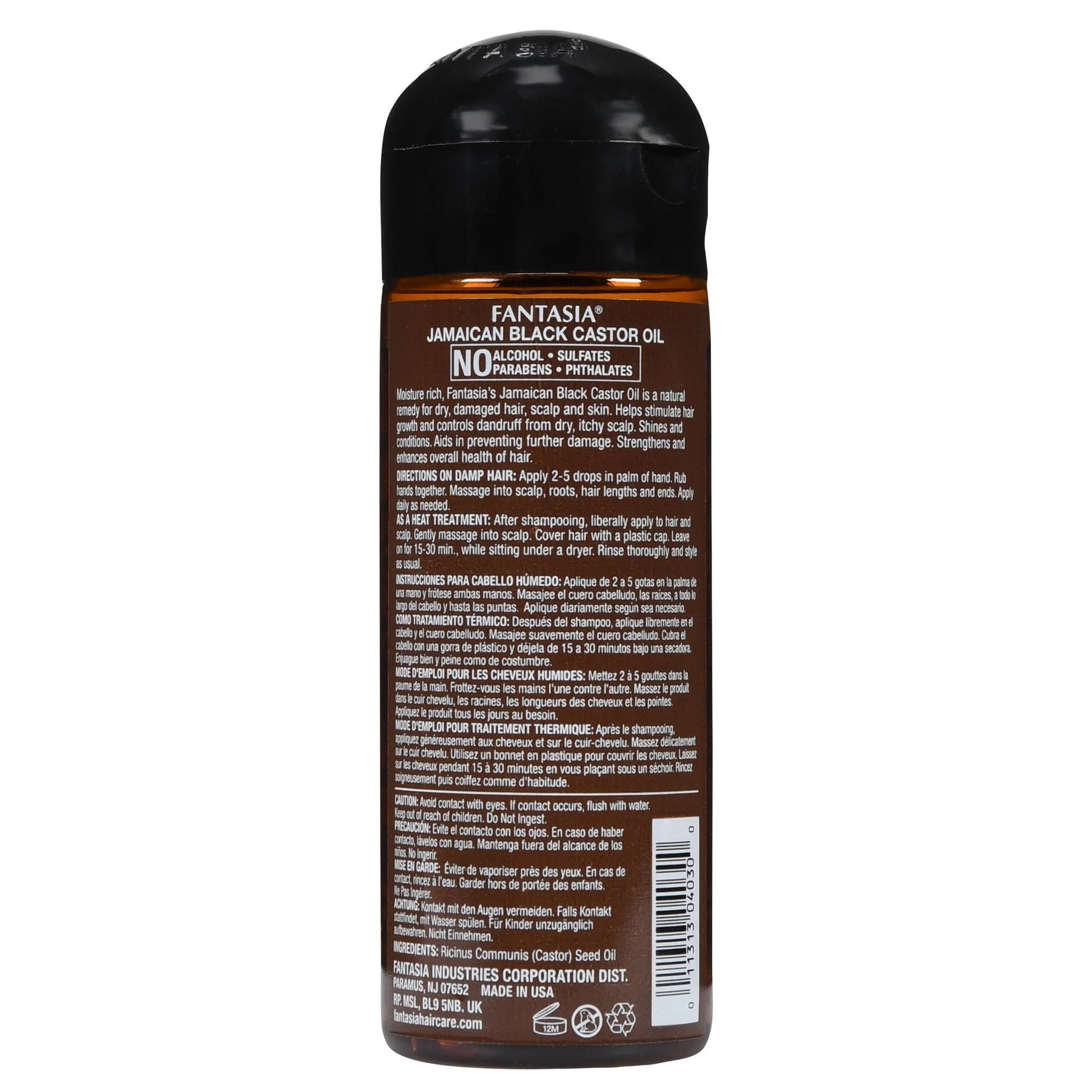 IC Fantasia 100 % Natural Jamaican Black Castor Oil, 6 Ounce, 178 mL x-pression