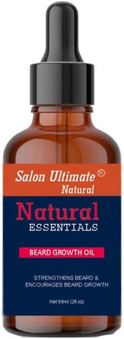 Salon Ultimate Natural Beard Growth Oil - Strengthens Beard & Encourages Beard Growth - Net 59ml (2 fl. oz)